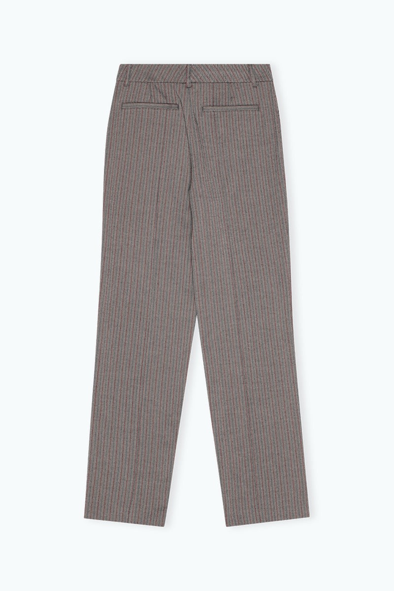 Herringbone Slim Pants Grey Stripe