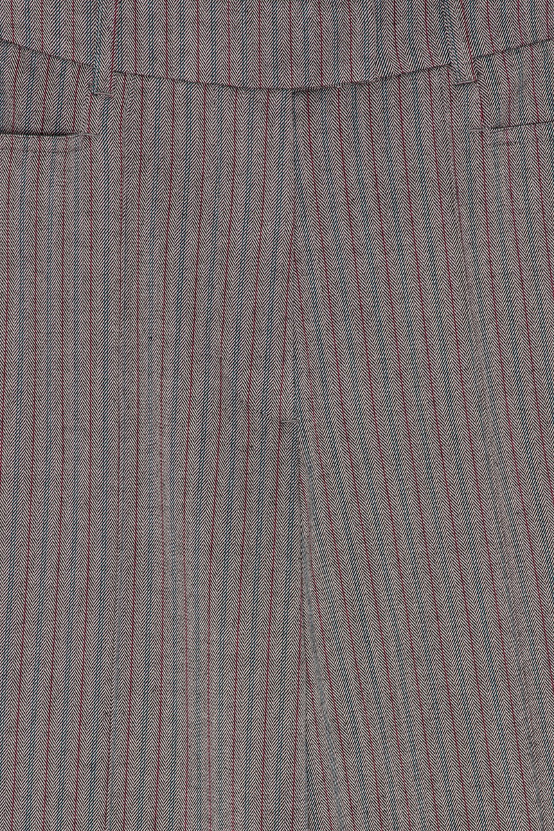 Herringbone Slim Pants Grey Stripe