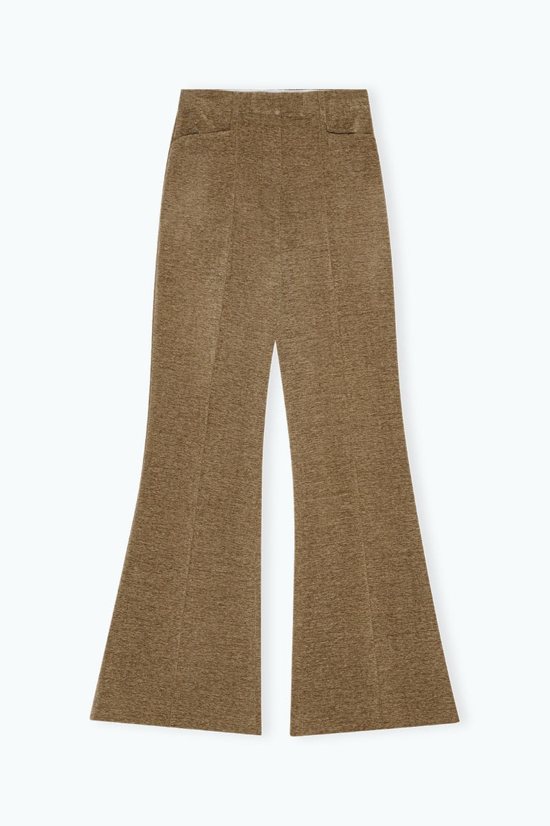 High Waist Flared Pants Camel