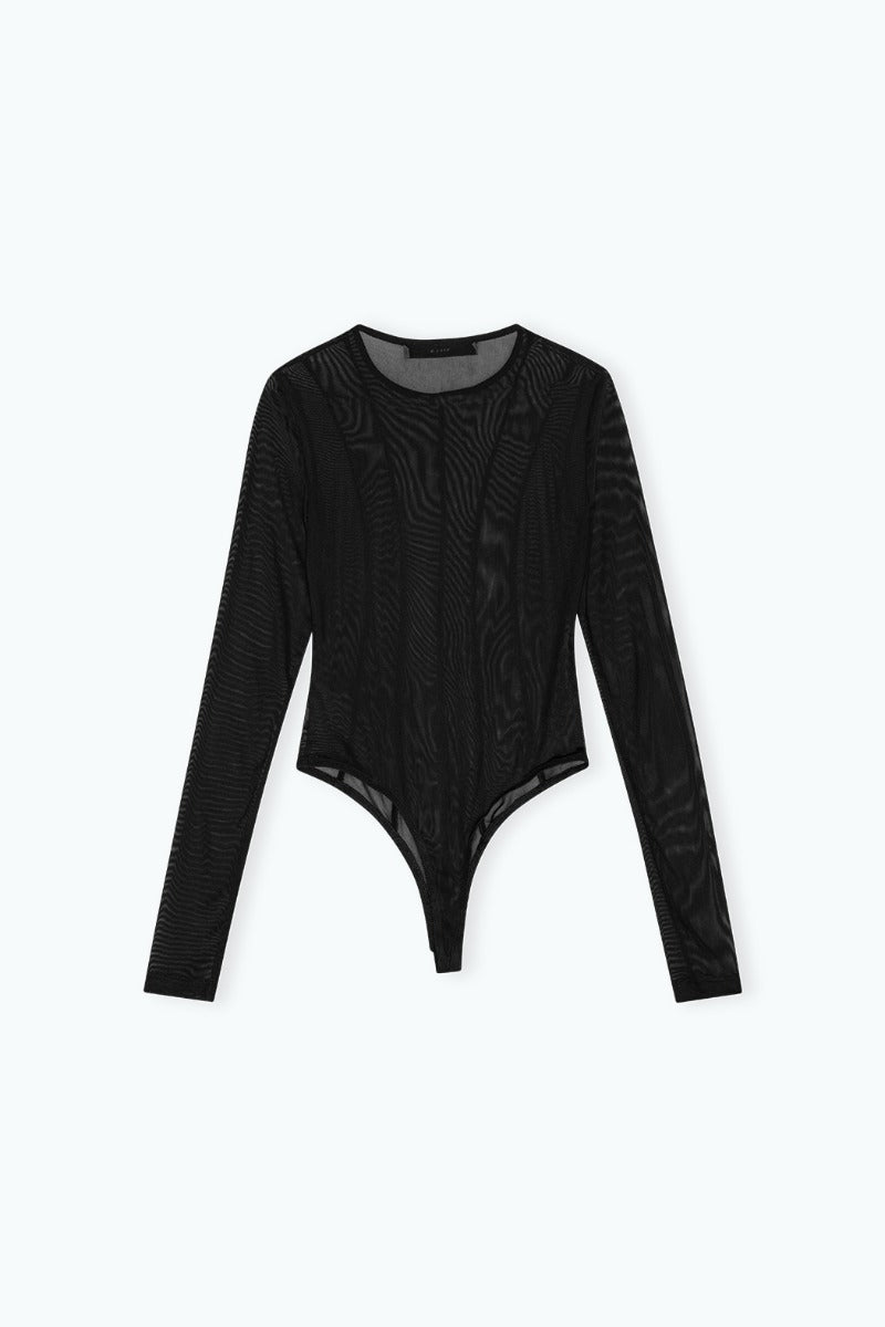 Bodysuit With Cutlines Black