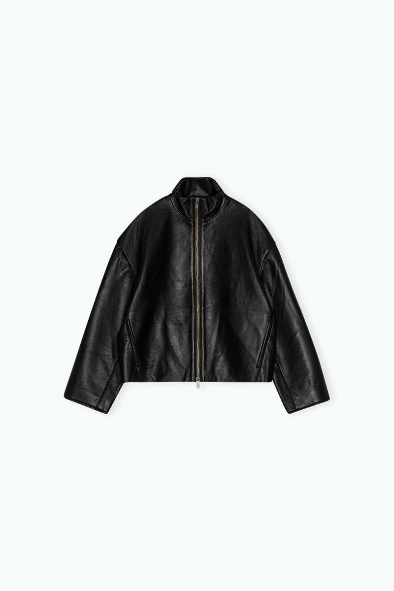 Bonded Leather Jacket Black