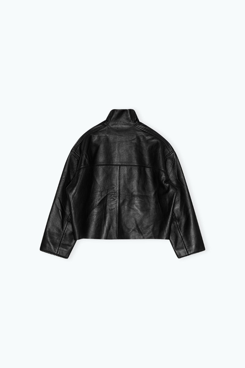 Bonded Leather Jacket Black