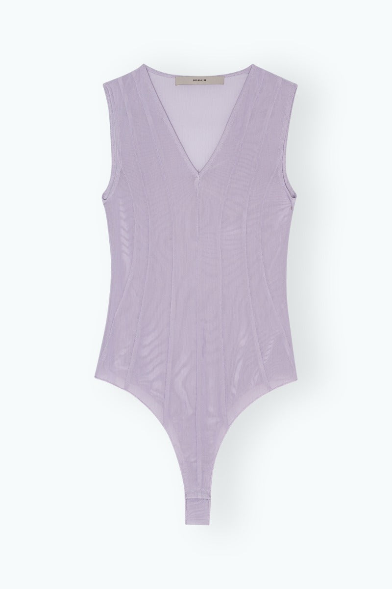 Bodysuit With Cutlines Purple