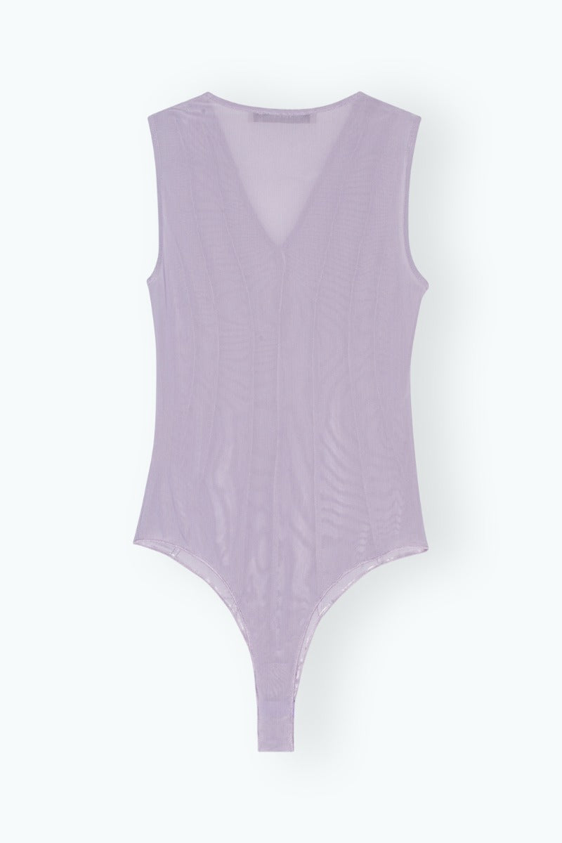 Bodysuit With Cutlines Purple