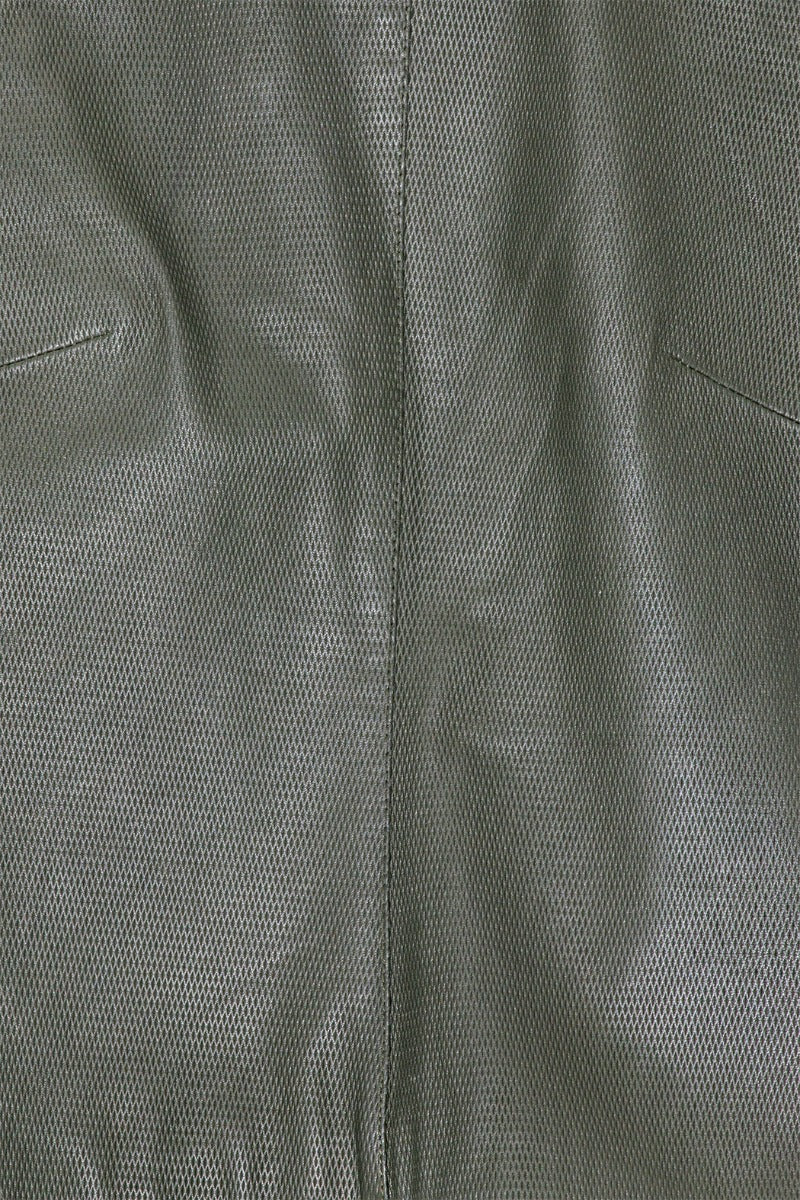 Fitted Leather Top Khaki Green