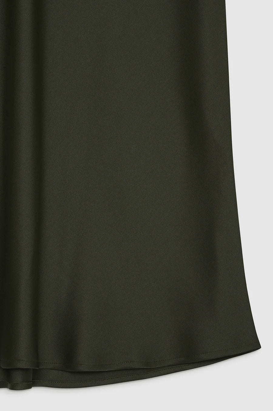 Bar Silk Skirt Dark Olive