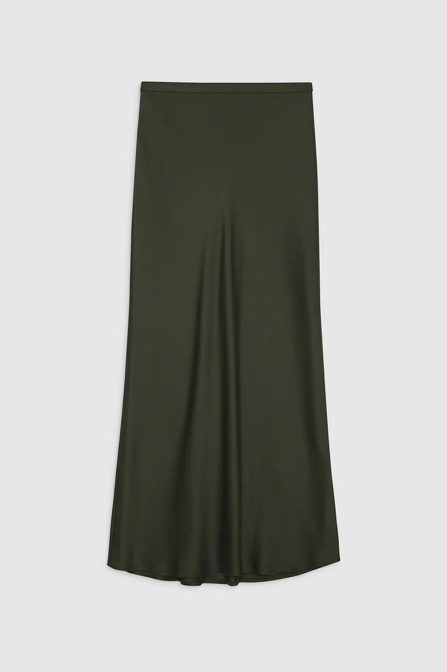 Bar Silk Skirt Dark Olive