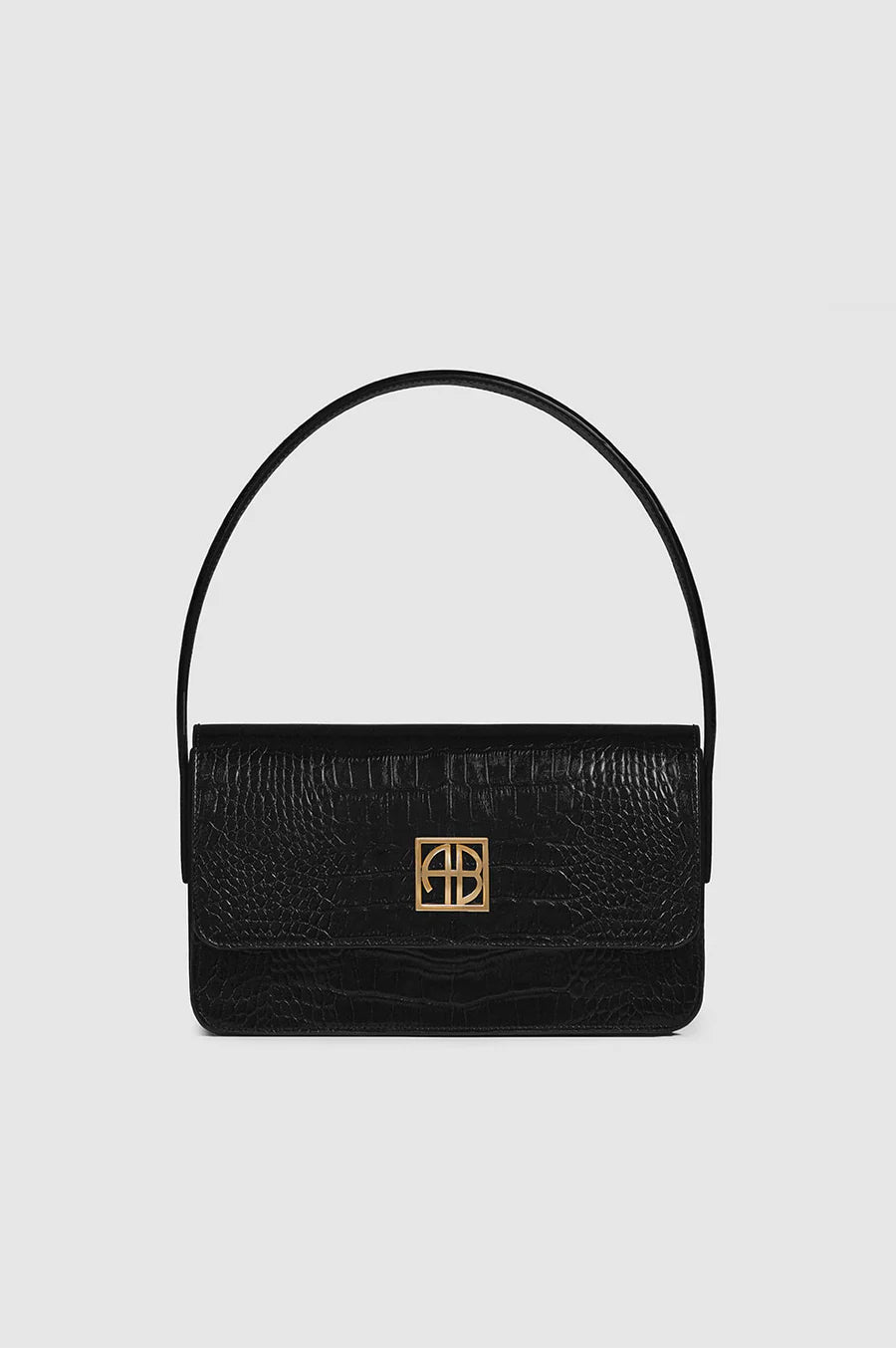 Elly Shoulder Bag Black Embossed