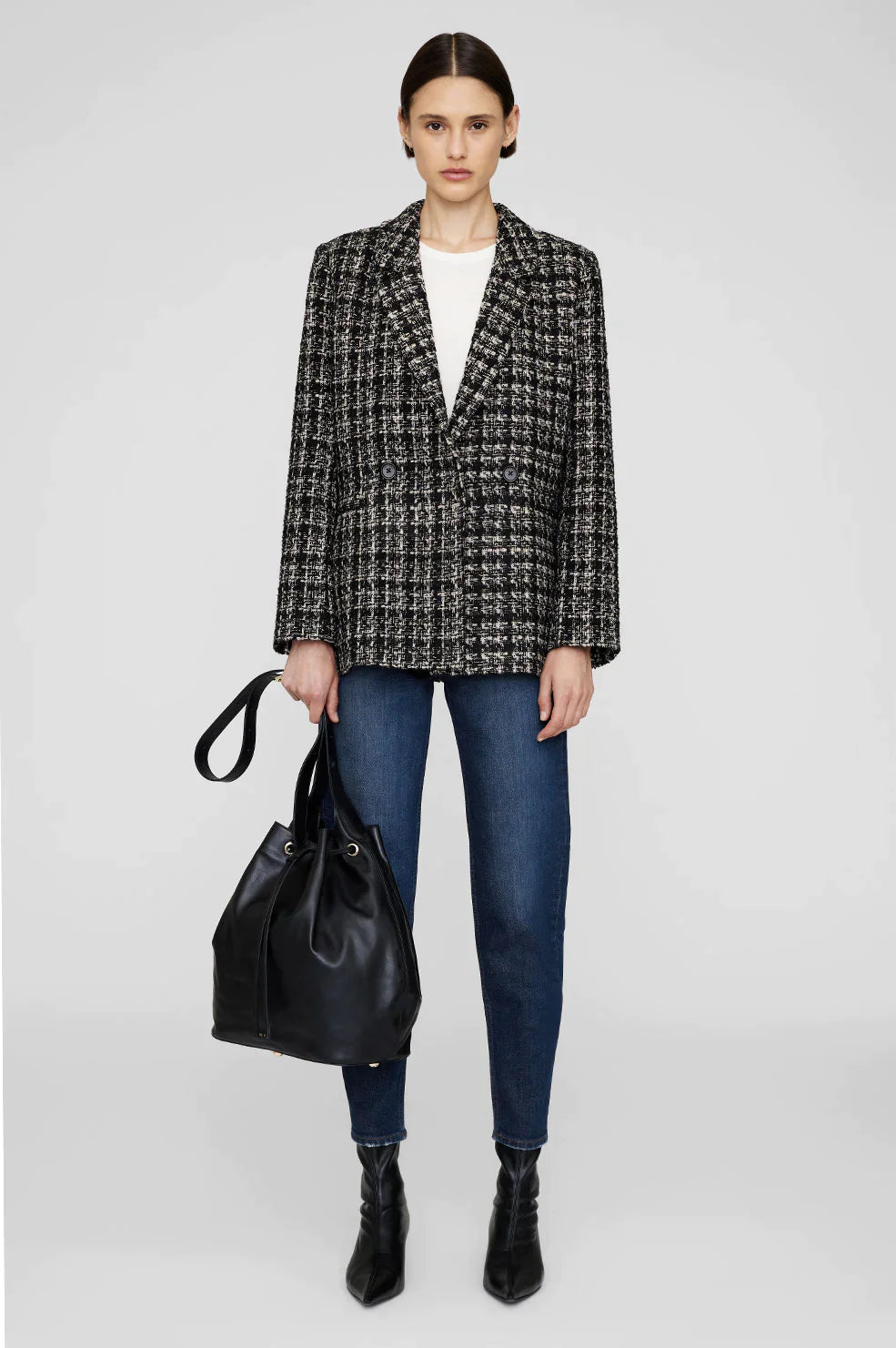 Madeleine Blazer Black and Tan