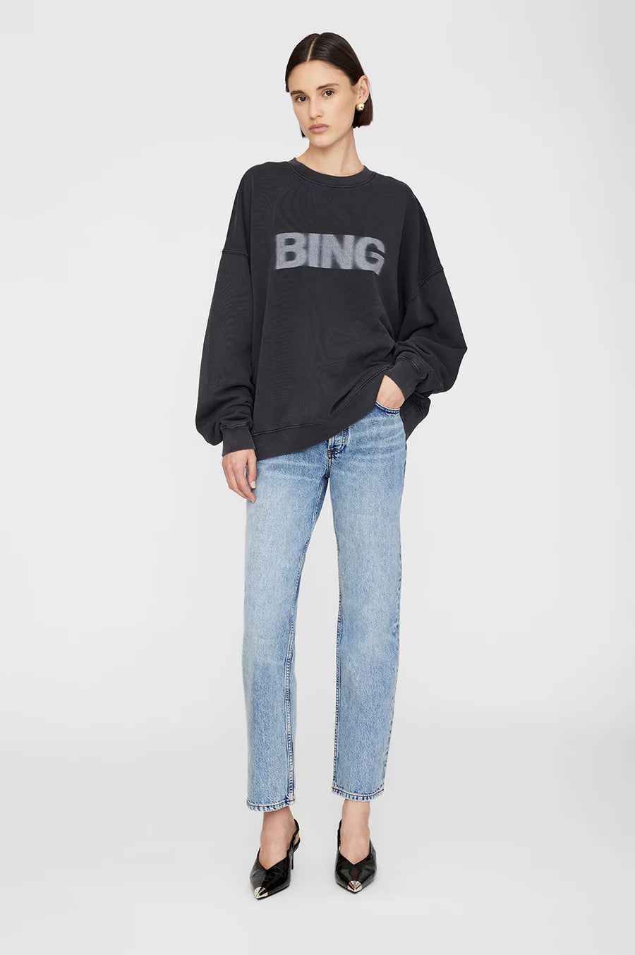 Miles Sweatshirt Blur Vintage Black