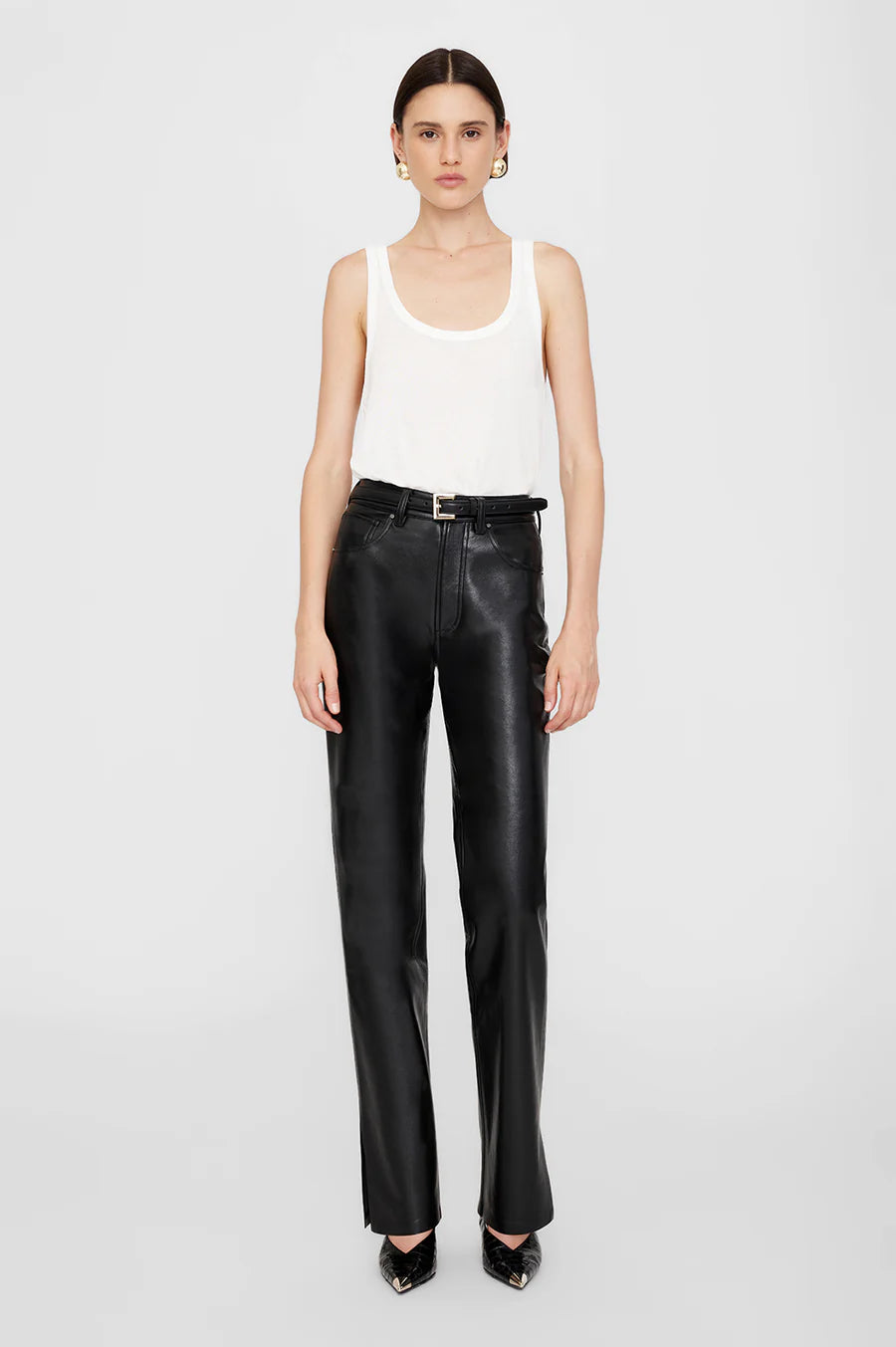 Roy Pants Black Recycled Leather