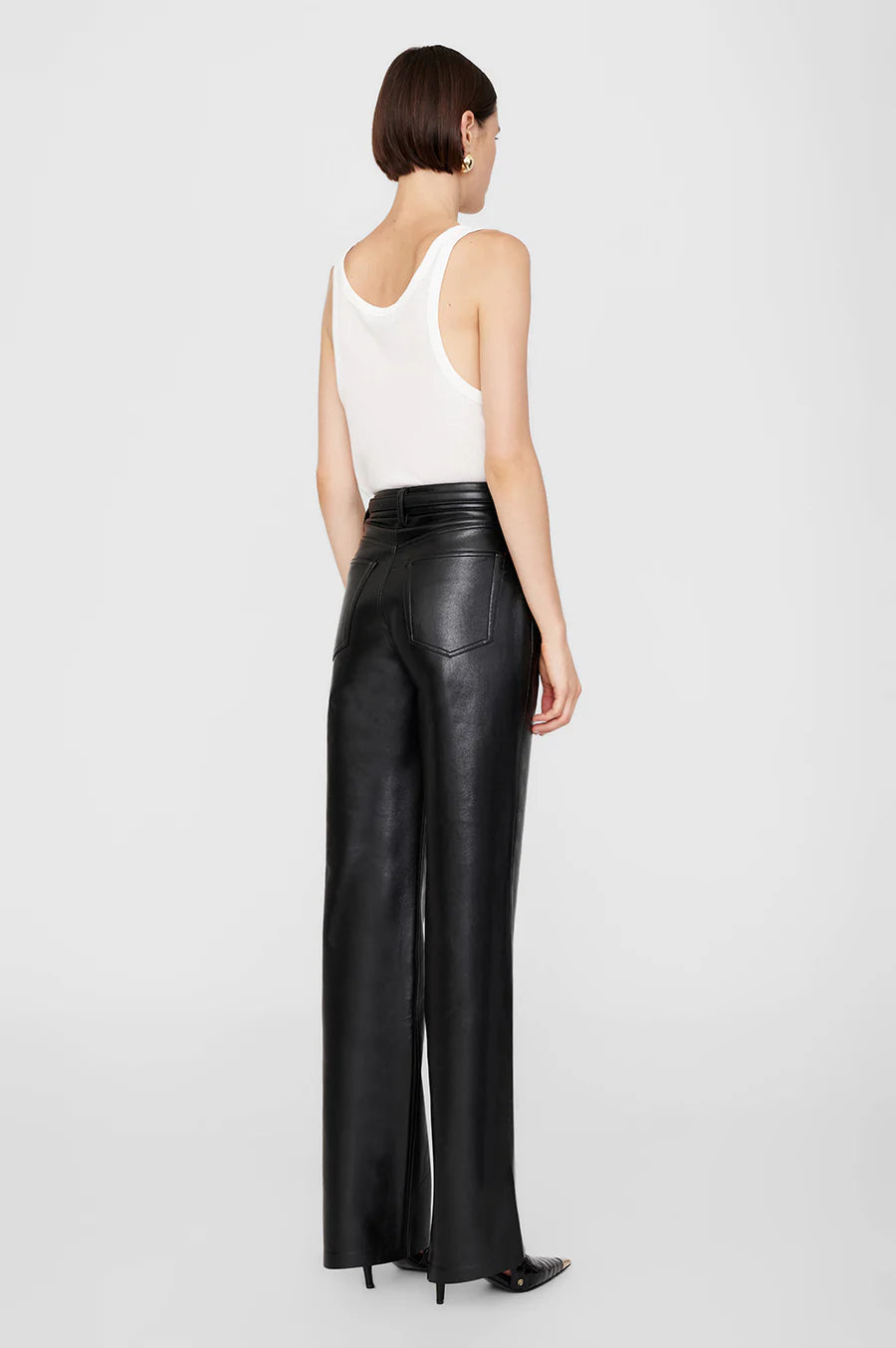 Roy Pants Black Recycled Leather