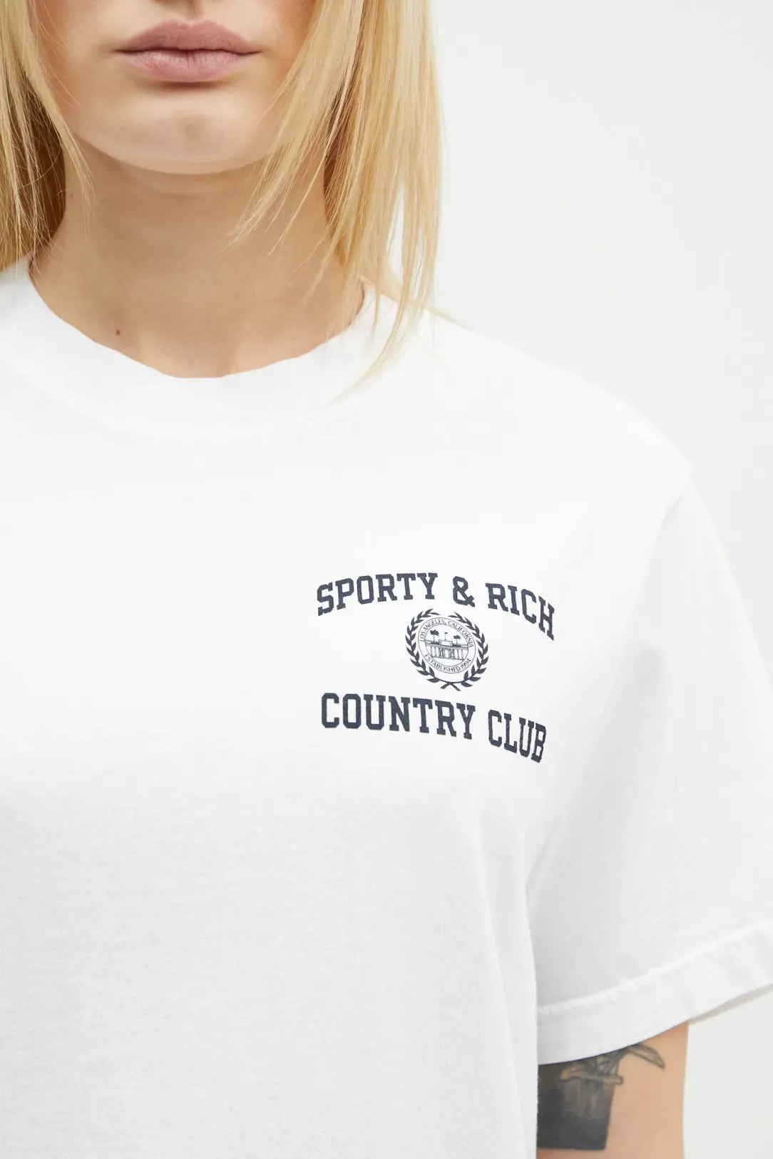 Varsity Crest T-Shirt - White/Navy