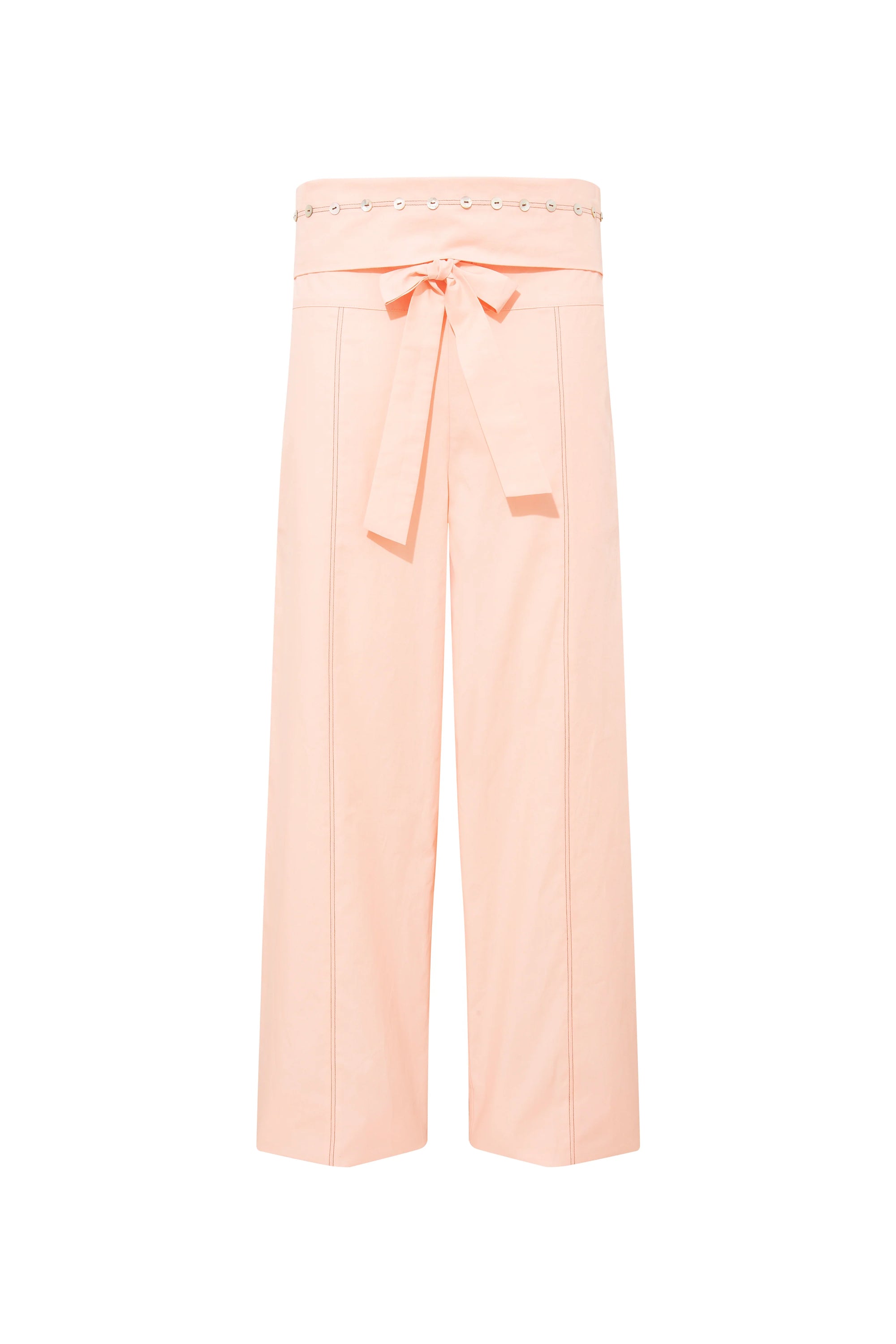BLANCHE  Foldover waist wide-leg pants
