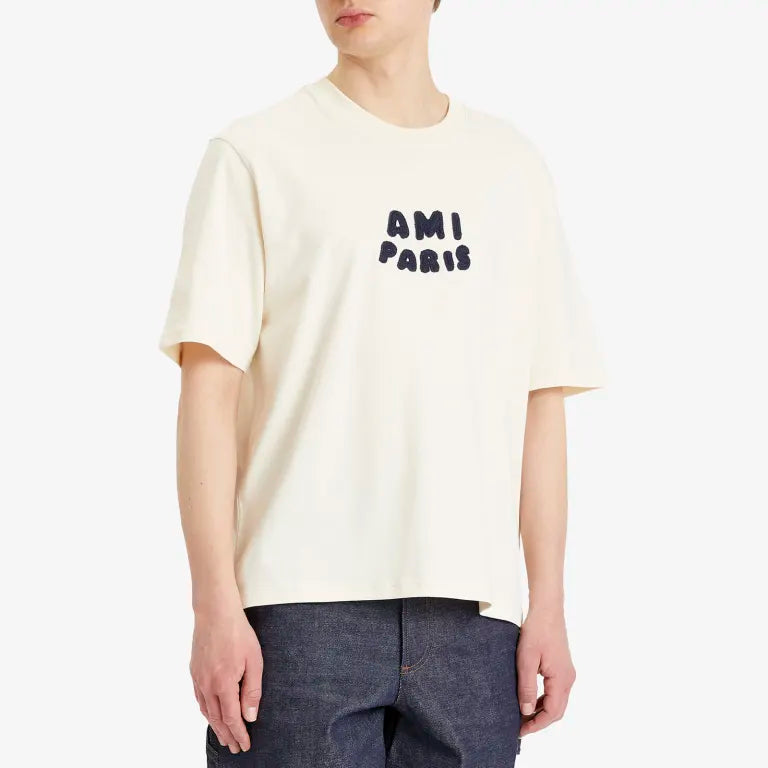 T-Shirt with Ami Paris Patch