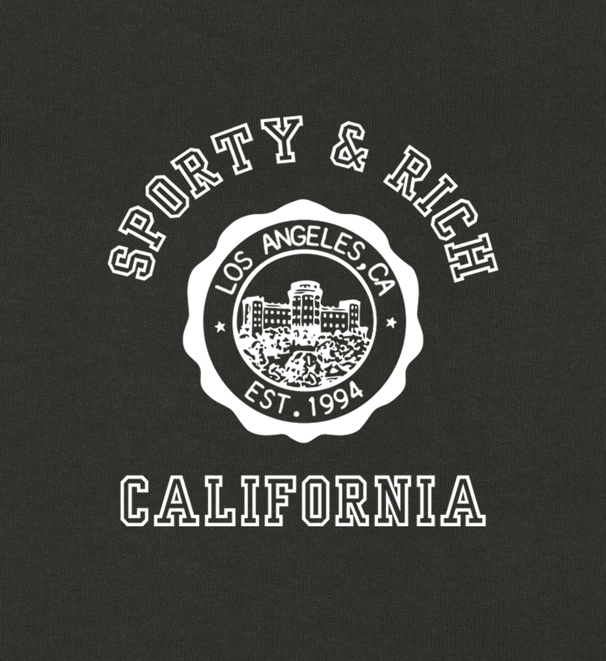 California Emblem Crewneck - Faded Black/White