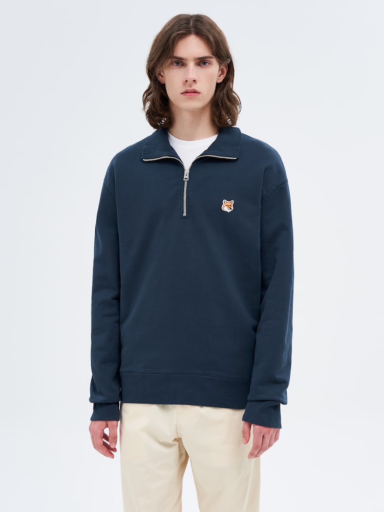 FOX HEAD PATCH COMFORT HALF ZIP SWEATSHIRT