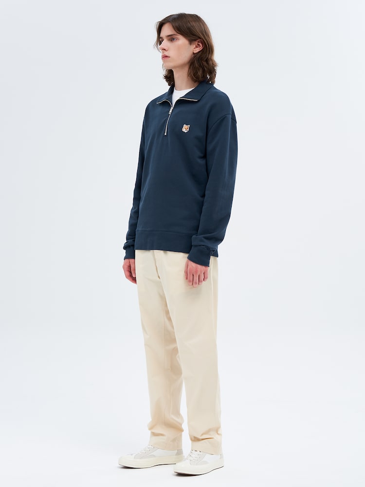 FOX HEAD PATCH COMFORT HALF ZIP SWEATSHIRT