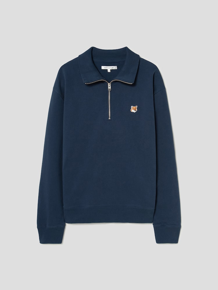 FOX HEAD PATCH COMFORT HALF ZIP SWEATSHIRT