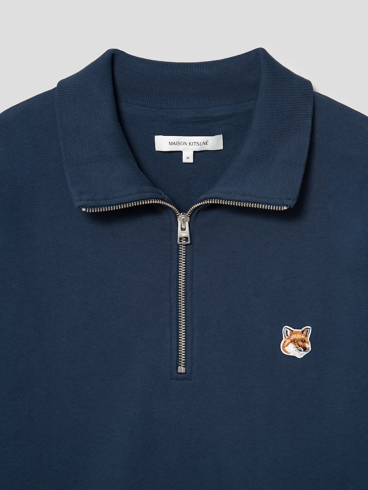 FOX HEAD PATCH COMFORT HALF ZIP SWEATSHIRT