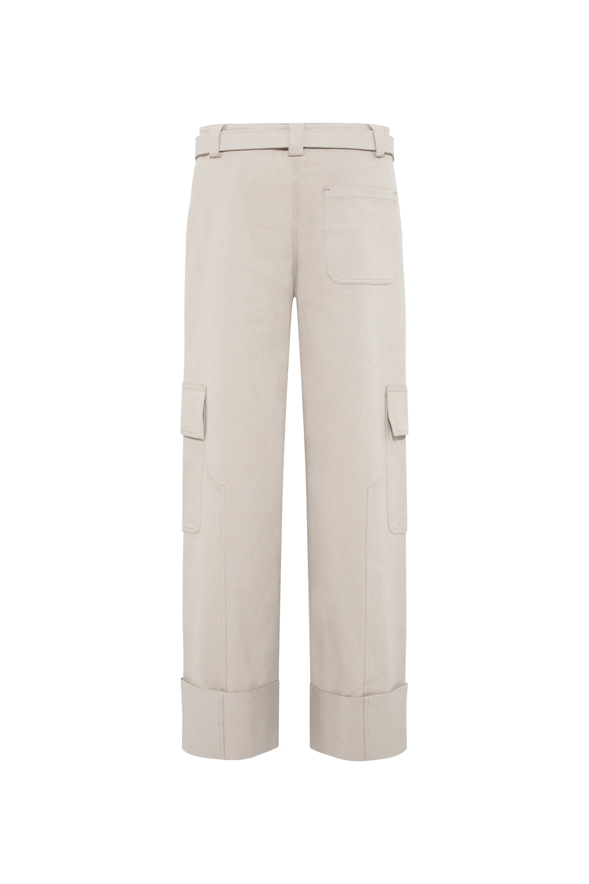 LETO - Wide-leg cargo pants with detachable belt