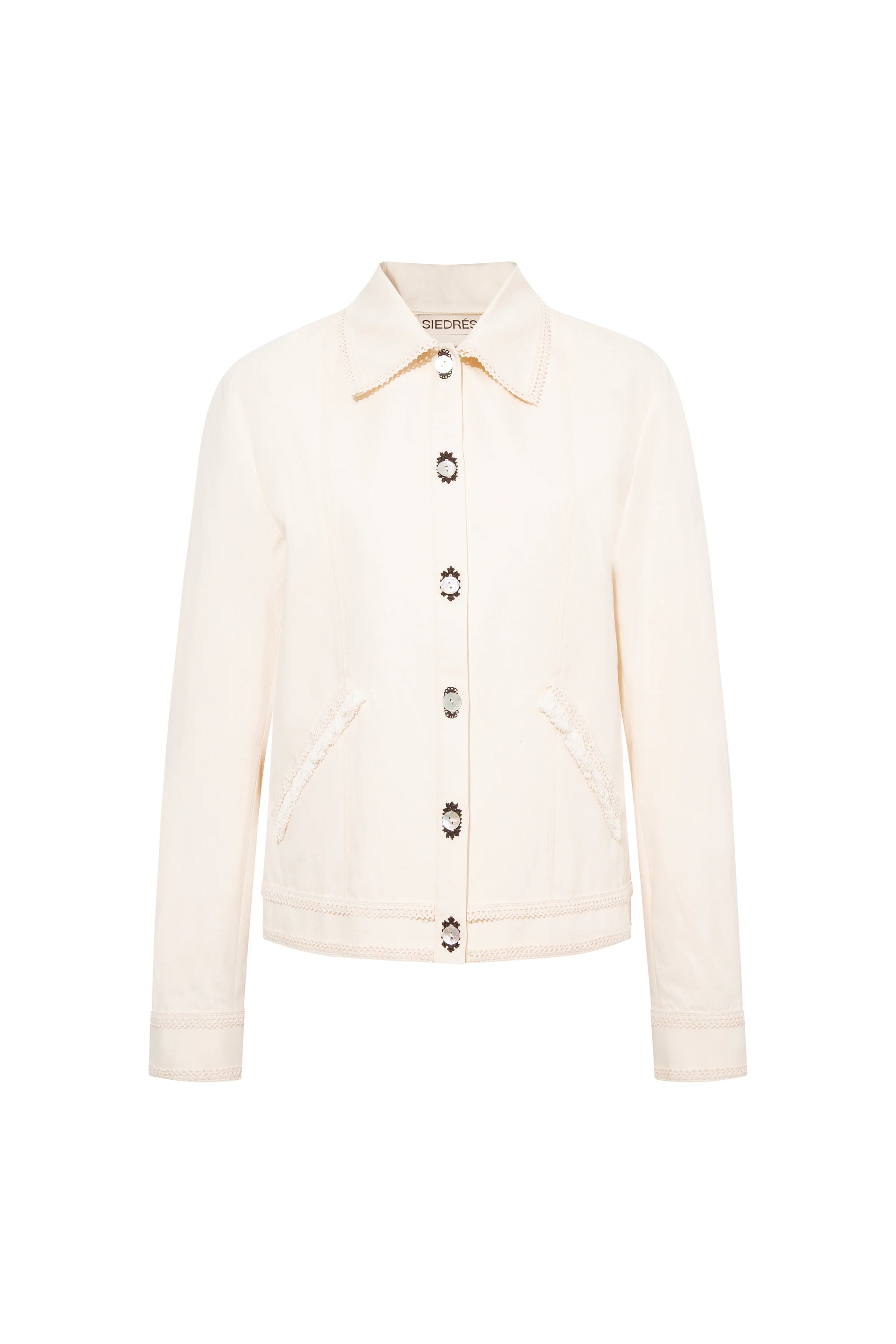 LIETAN  Trim detailed jacket with front pockets