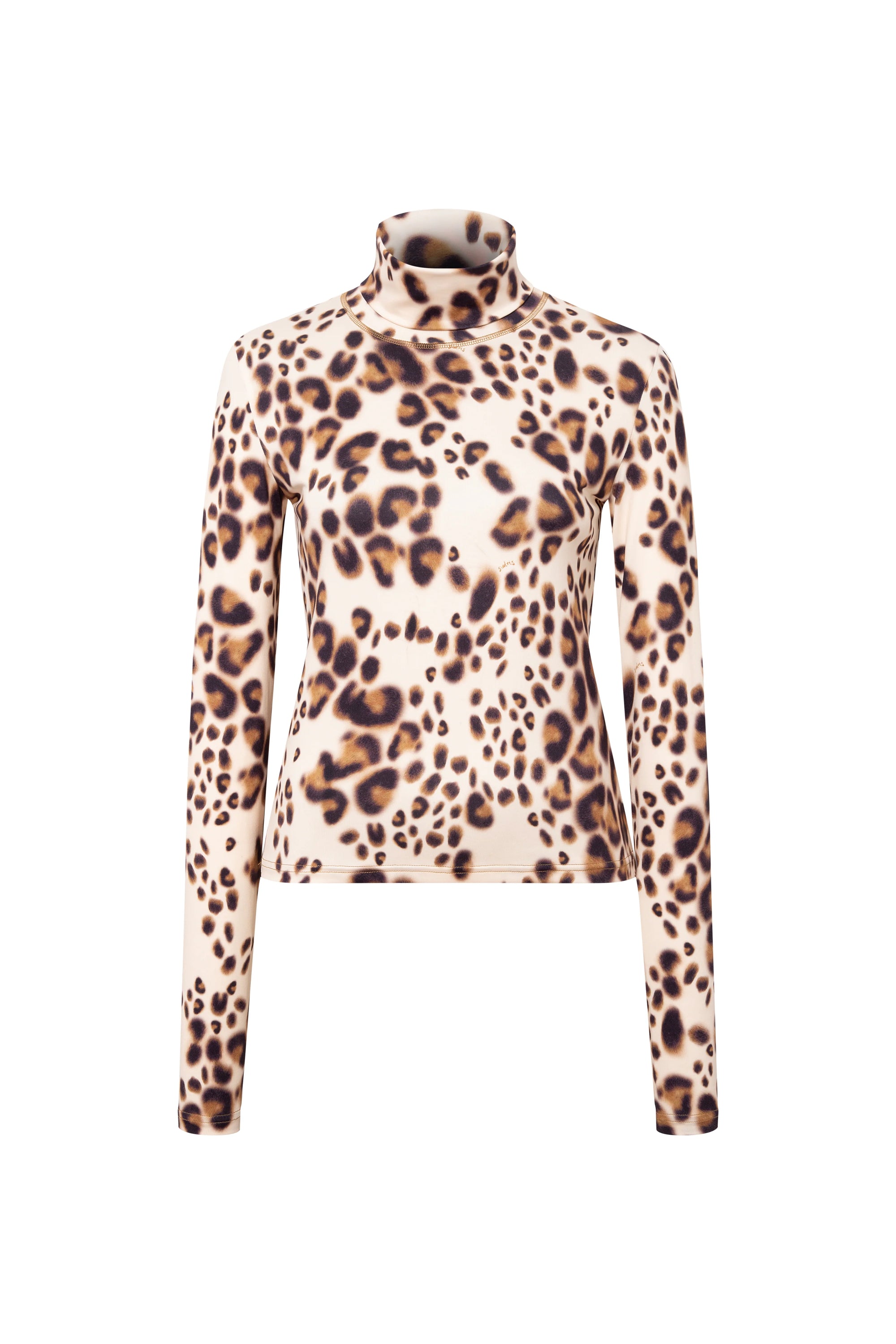 MON  Long sleeve animal-print turtleneck top