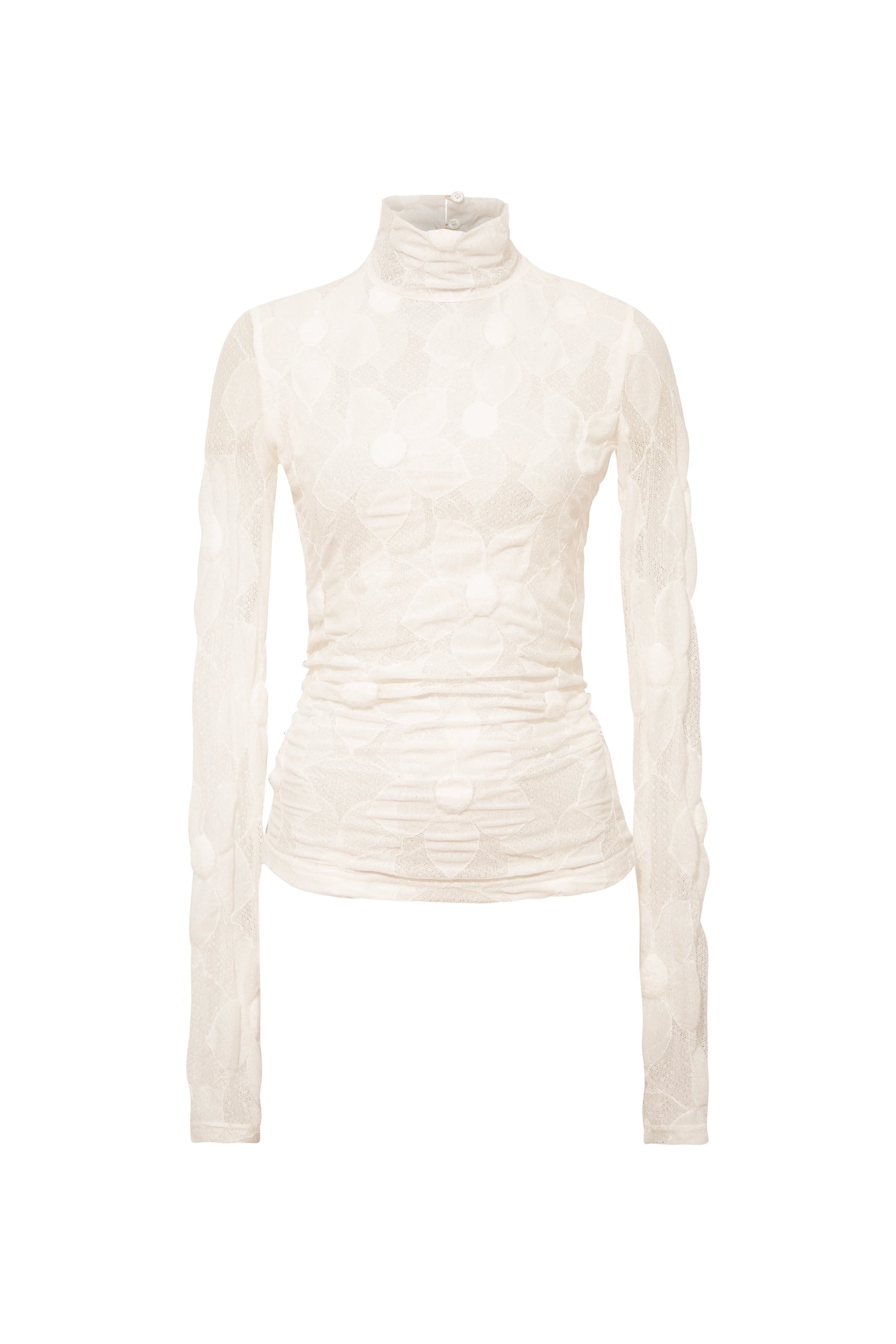 NIVES  Flower detailed mock neck top