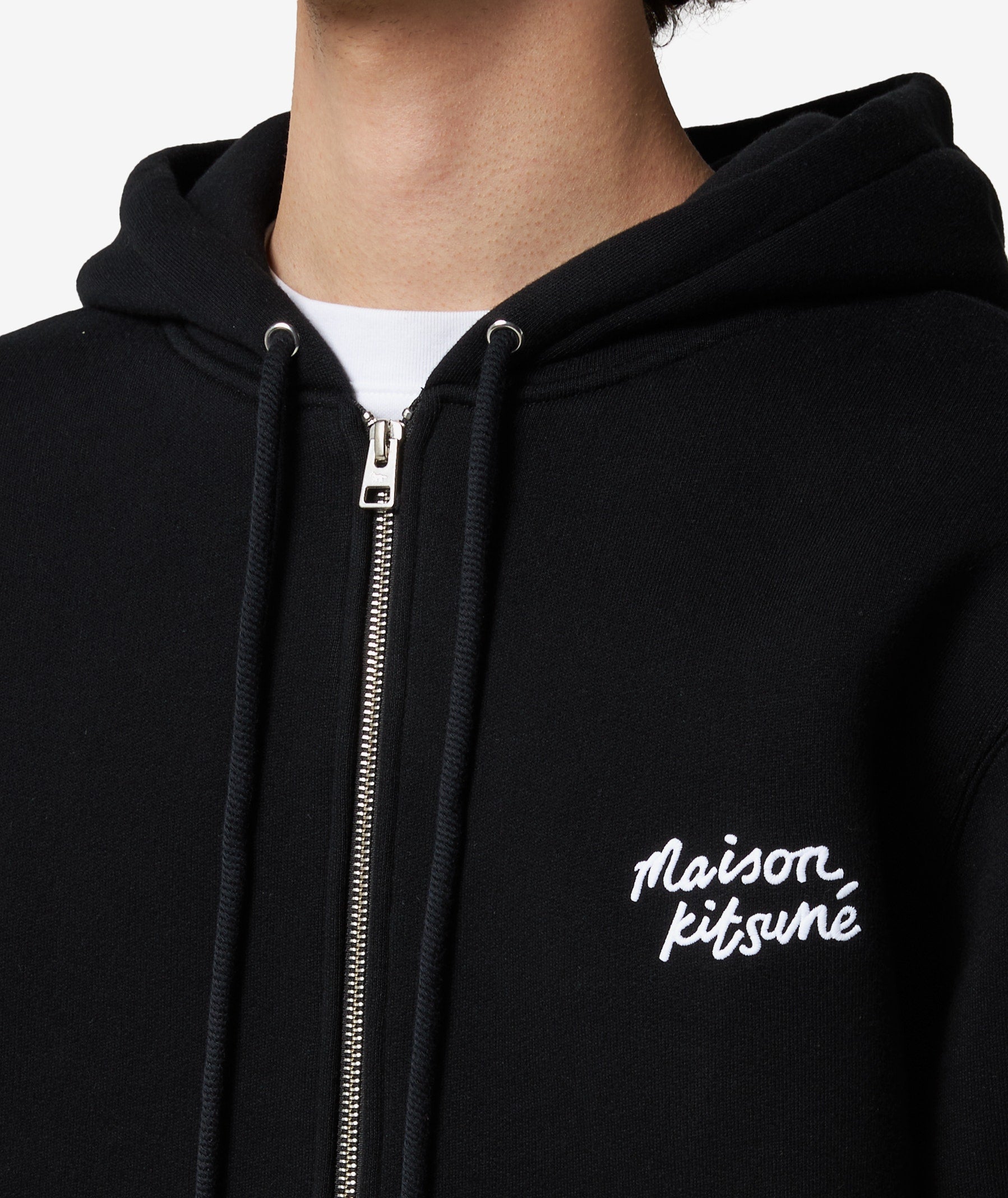 MAISON KITSUNE HANDWRITING COMFORT ZIPPED HOODIE