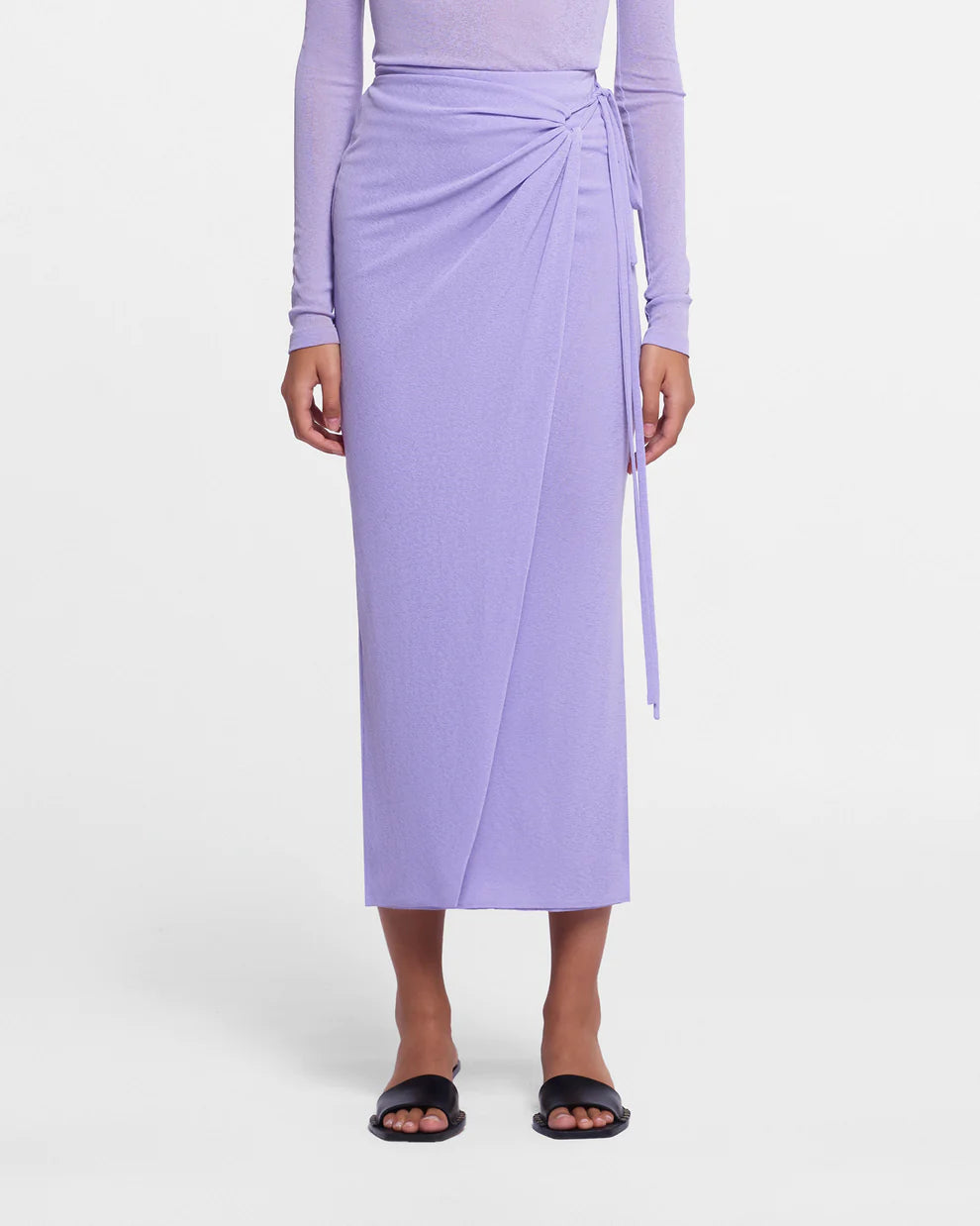 Inaya Mesh Jersey Midi Skirt