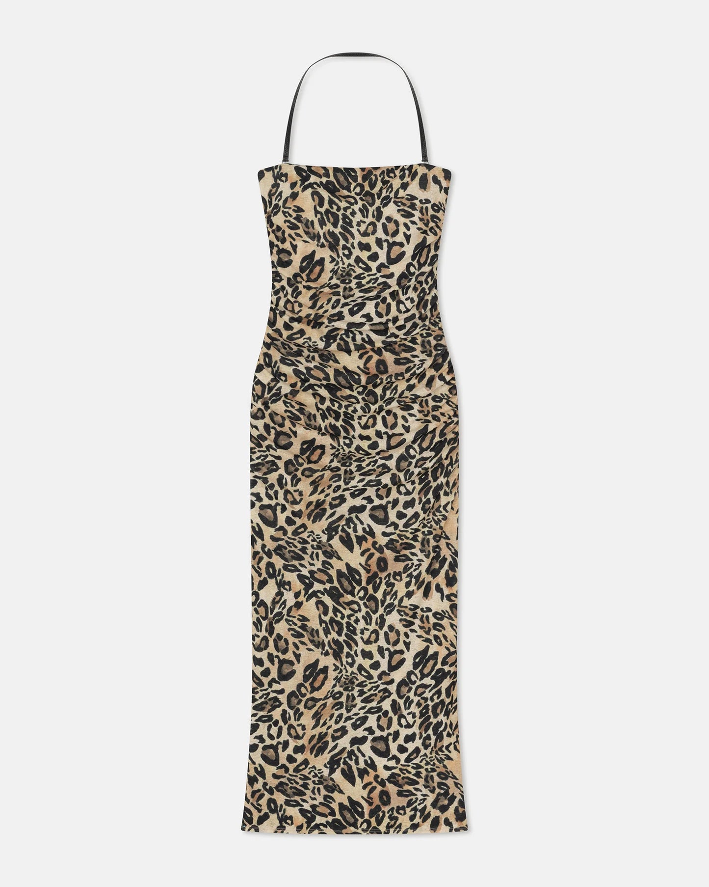 Eliz Printed Mesh-Jersey Midi Dress