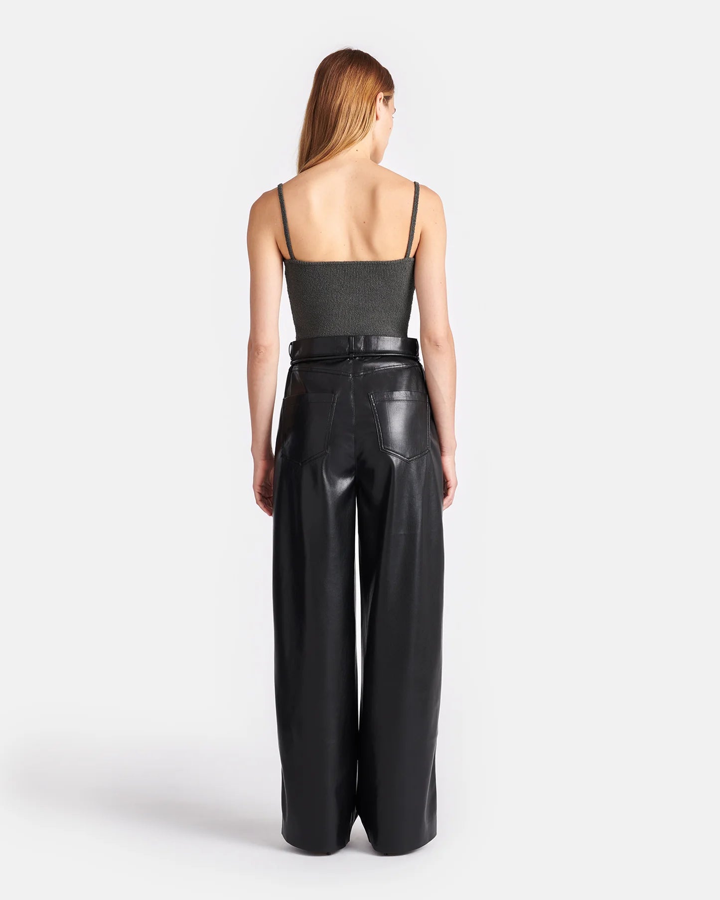 Sato Belted Okobor Alt-Leather Pants