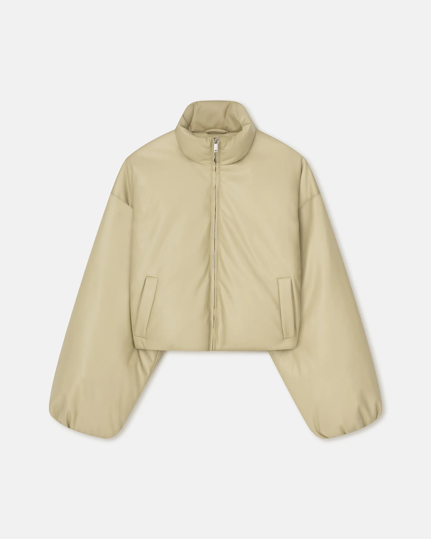 Lilima Cropped Okobor Alt-Leather Puffer Jacket