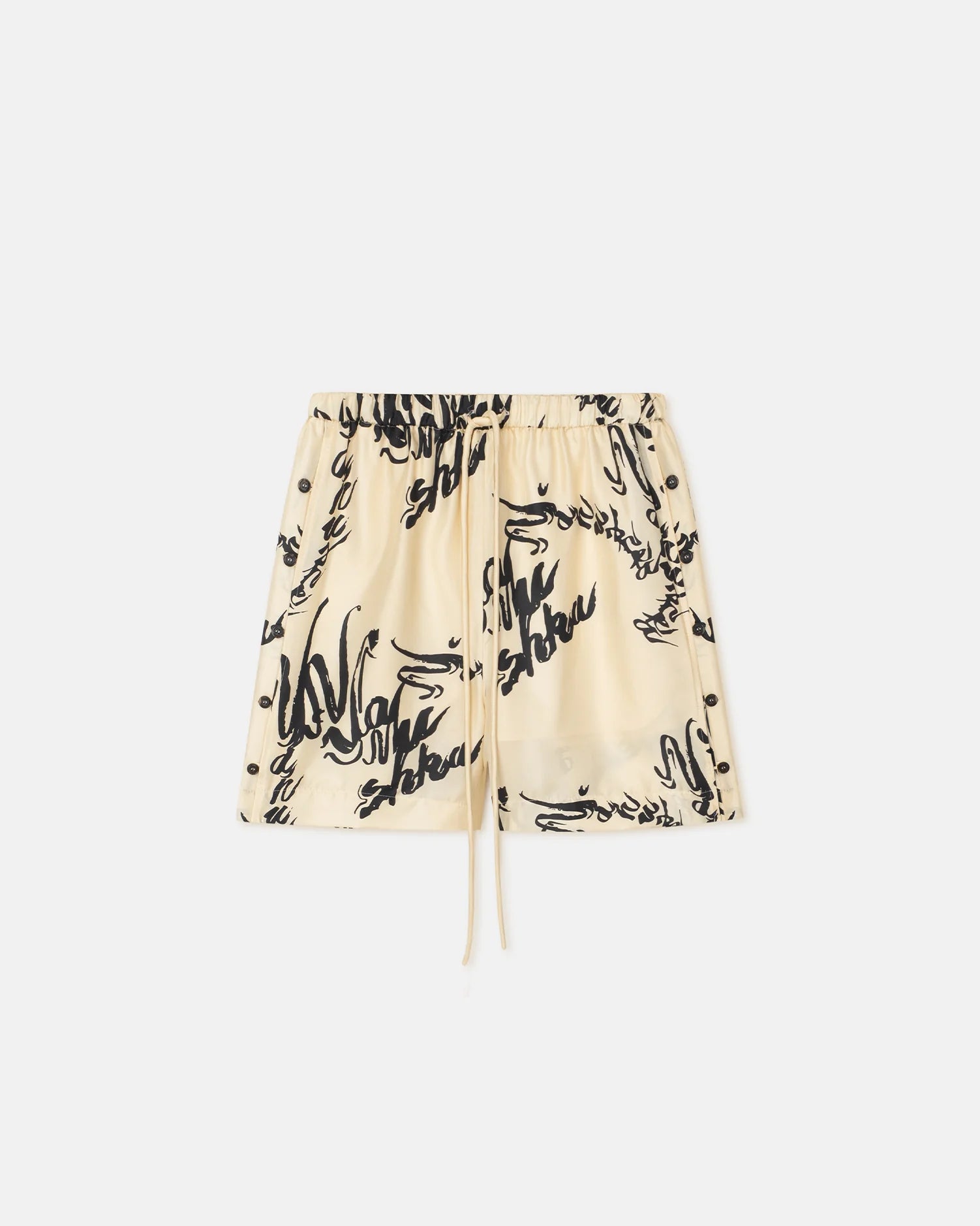 Ceylin Printed Silk-Twill Shorts
