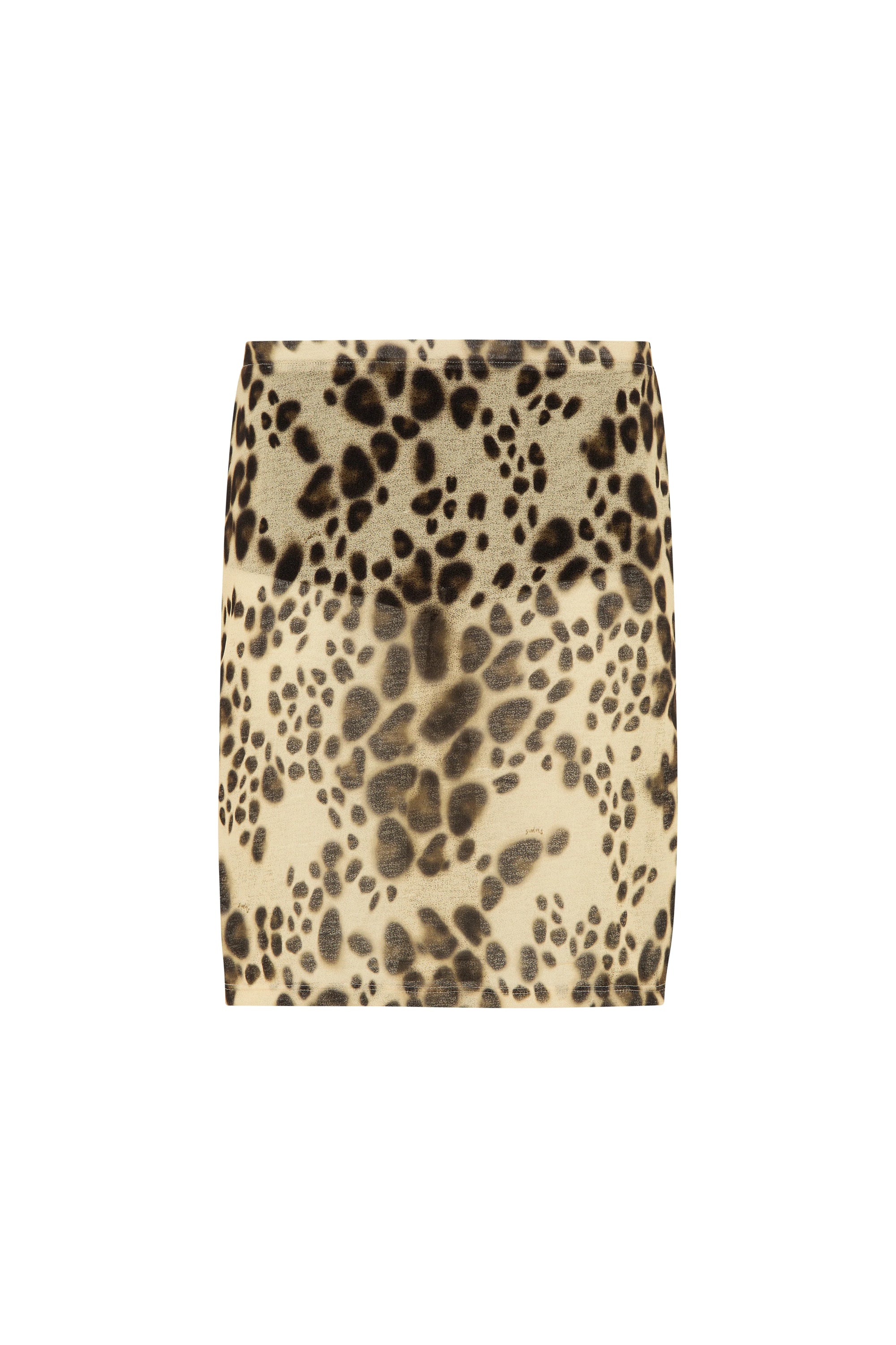 OXENA  Animal-print skirt with mini shorts