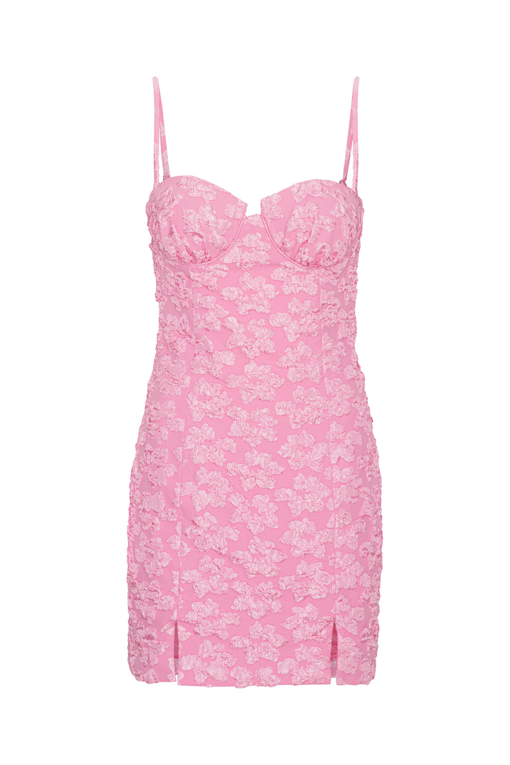 Jacquard Flower Mini Dress