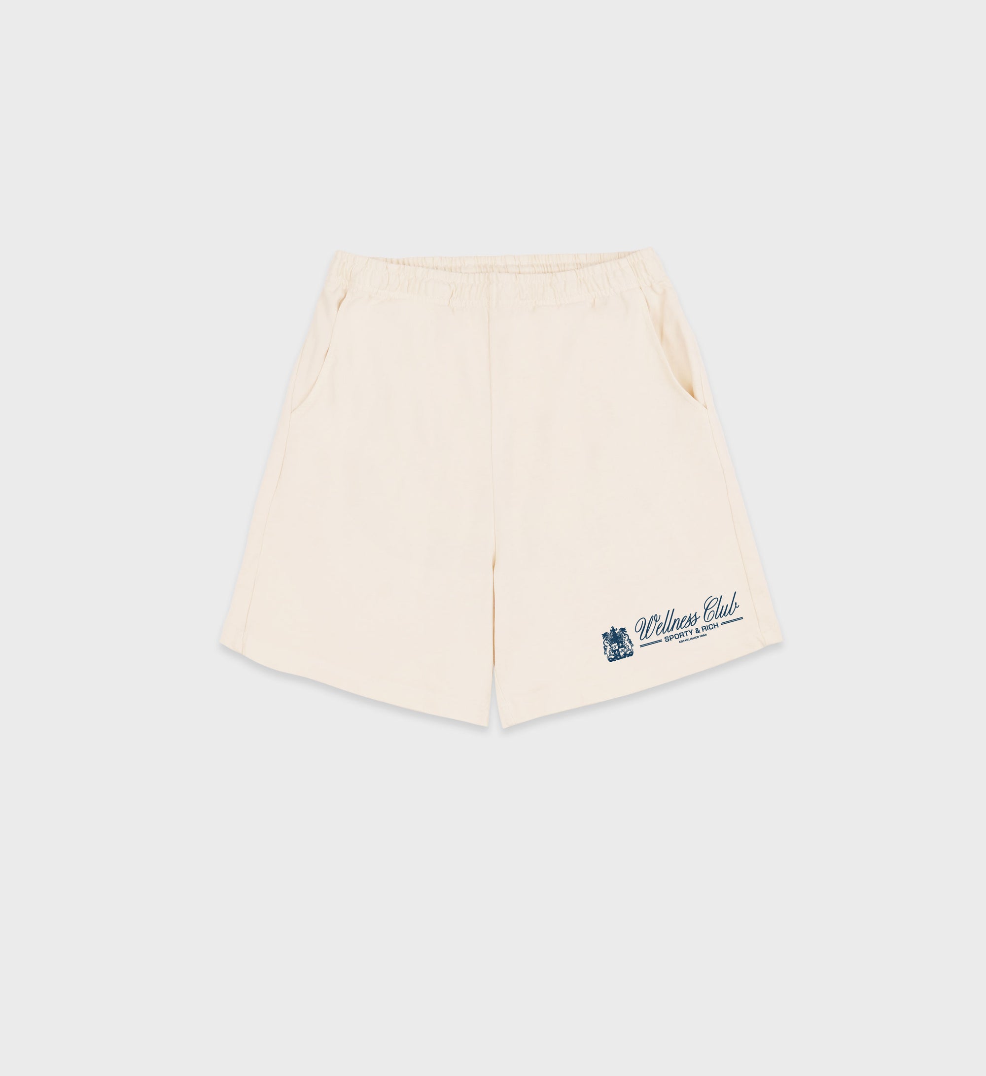 Unicorn Crest Disco Shorts - Cream/Navy