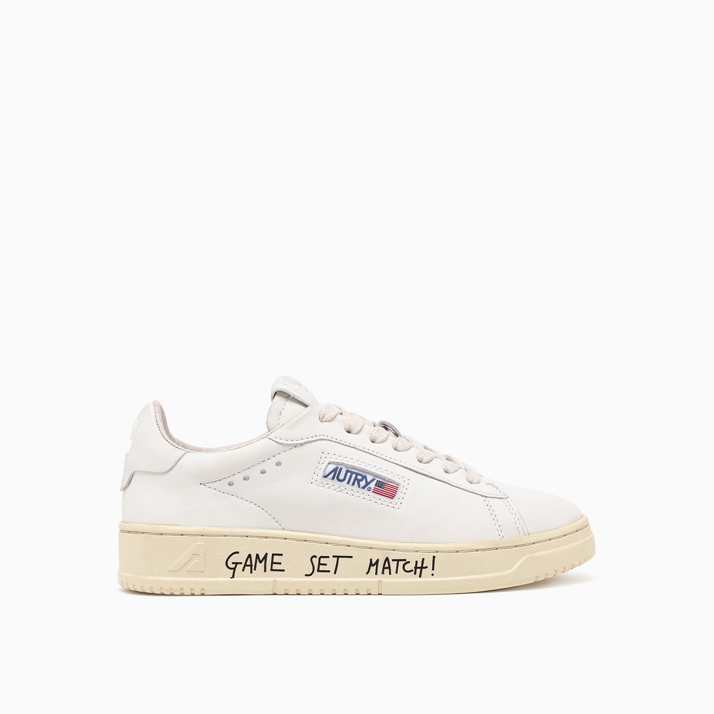 Dallas Low Sneakers in Leather color White and Lettering