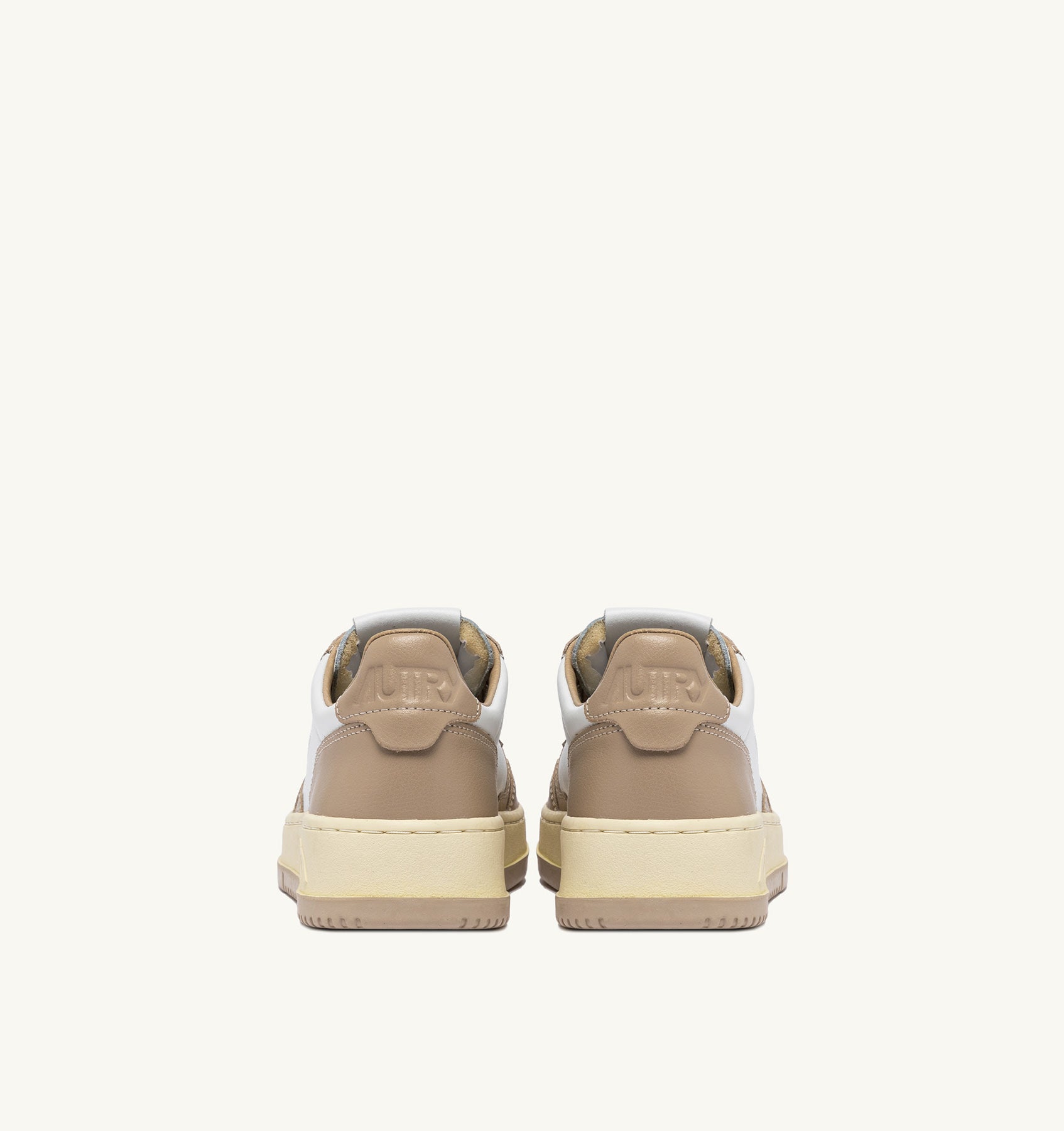 Medalist Low BiColor Sneakers in White and Pepper Leather