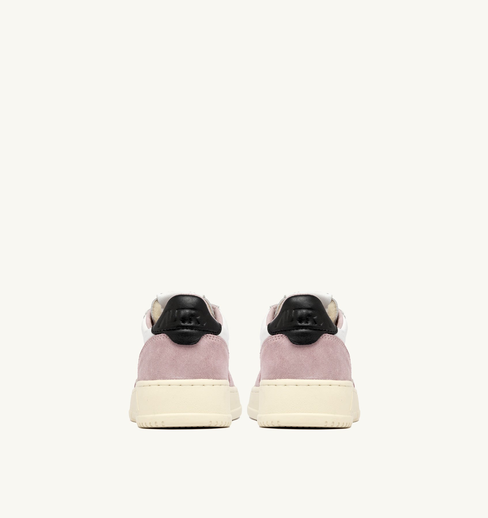 Medalist Low Sneakers In White Powder Pink And Black Suede And Leather