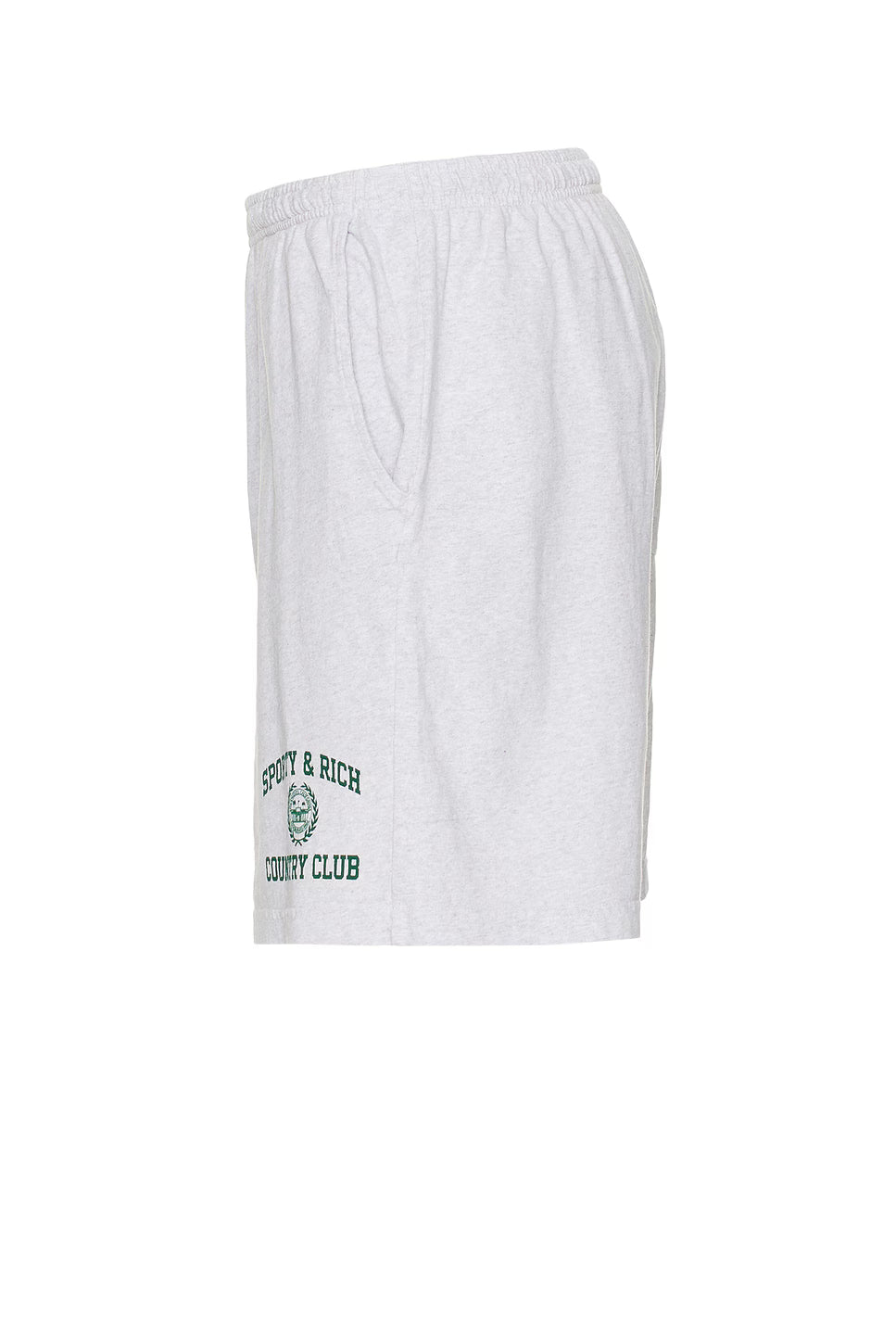 Varsity Crest Gym Short = Heather Grey