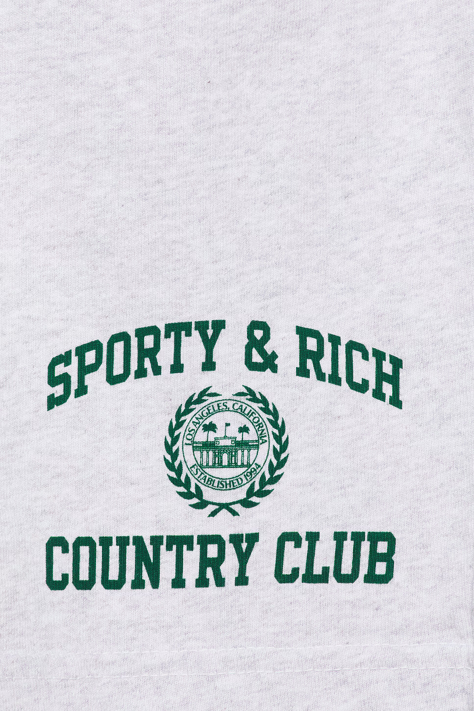 Varsity Crest Gym Short = Heather Grey