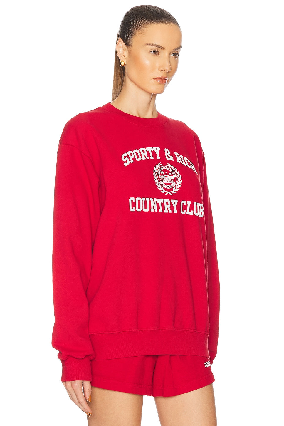 Varsity Crest Soft Crewneck - Red/White