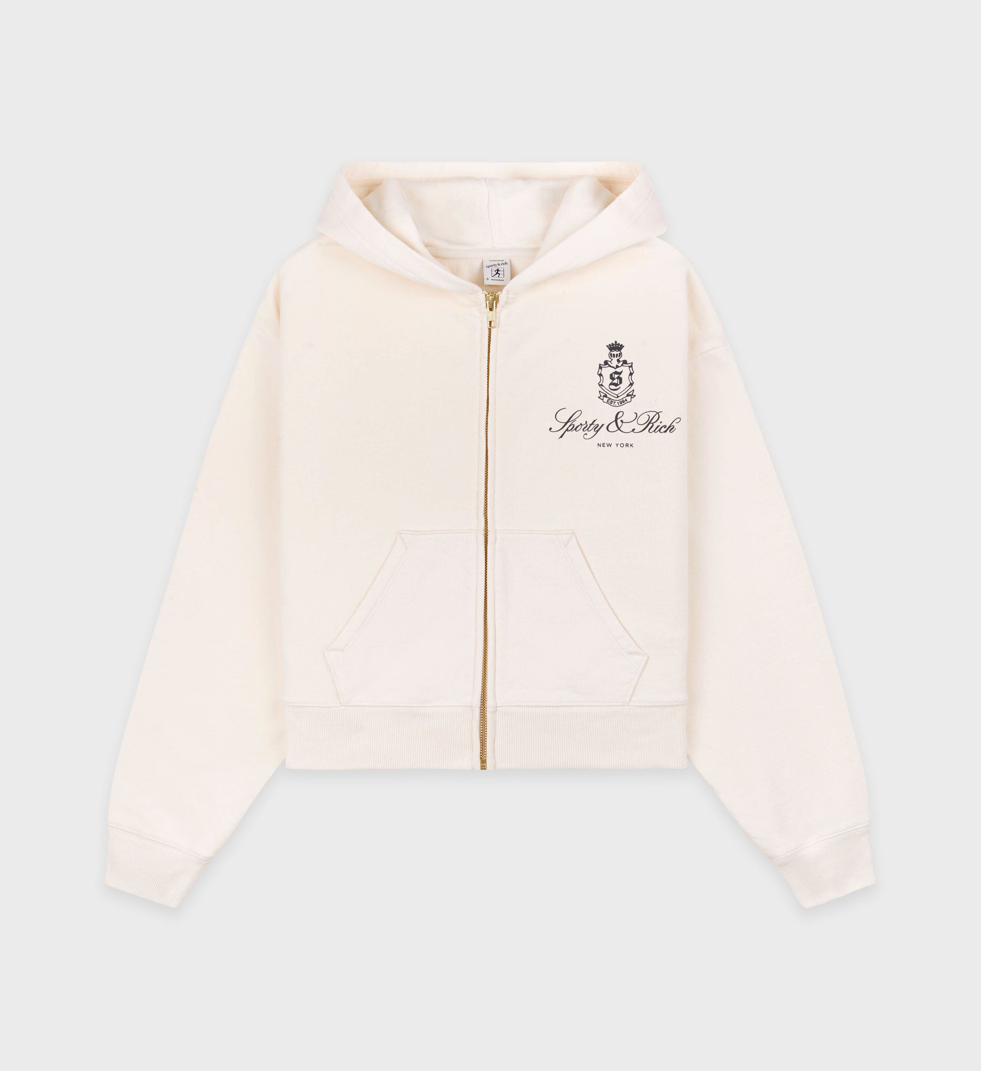 Vendome Cropped Zip Hoodie