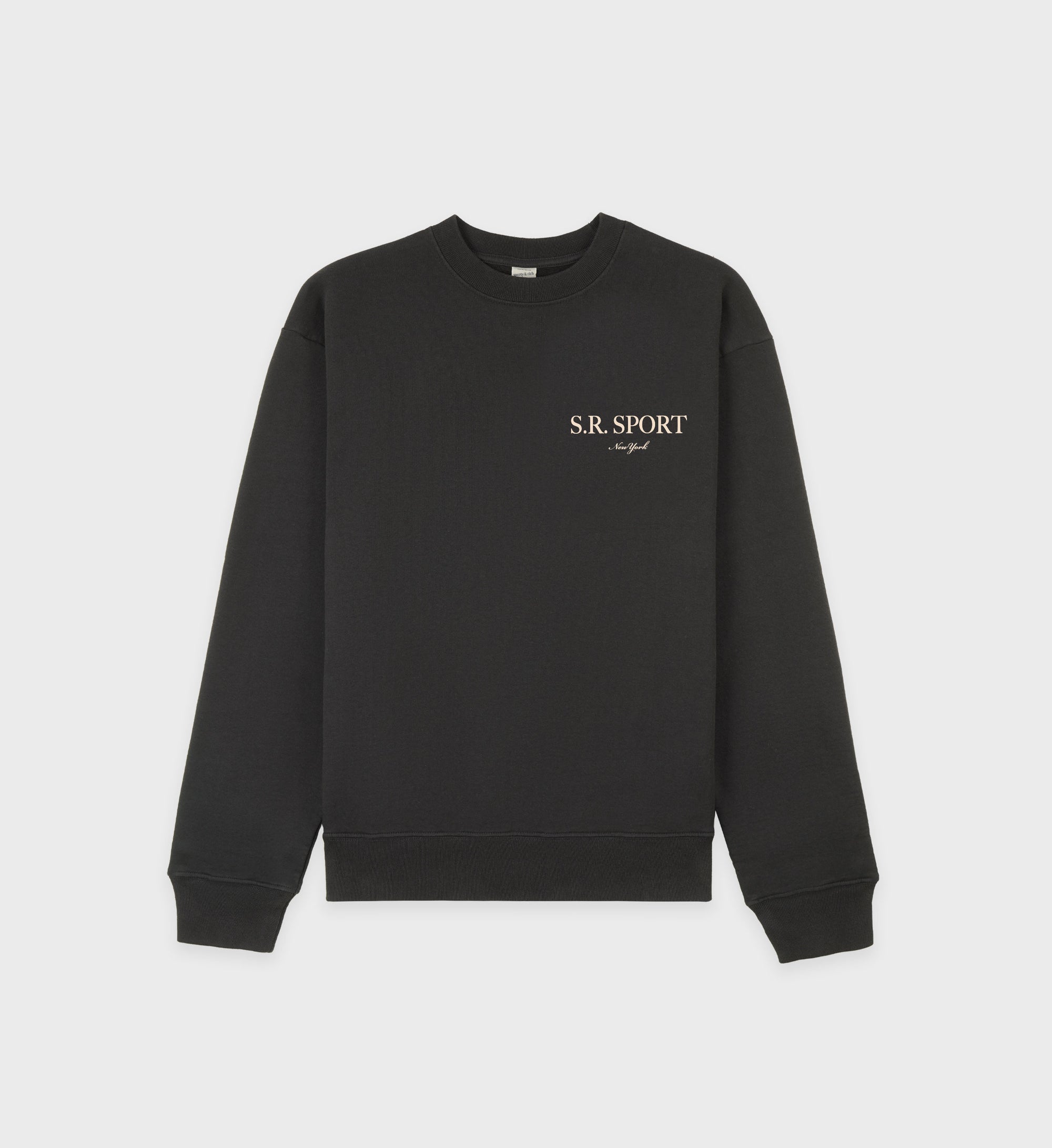 Wimbledon Crewneck - Faded Black/Cream