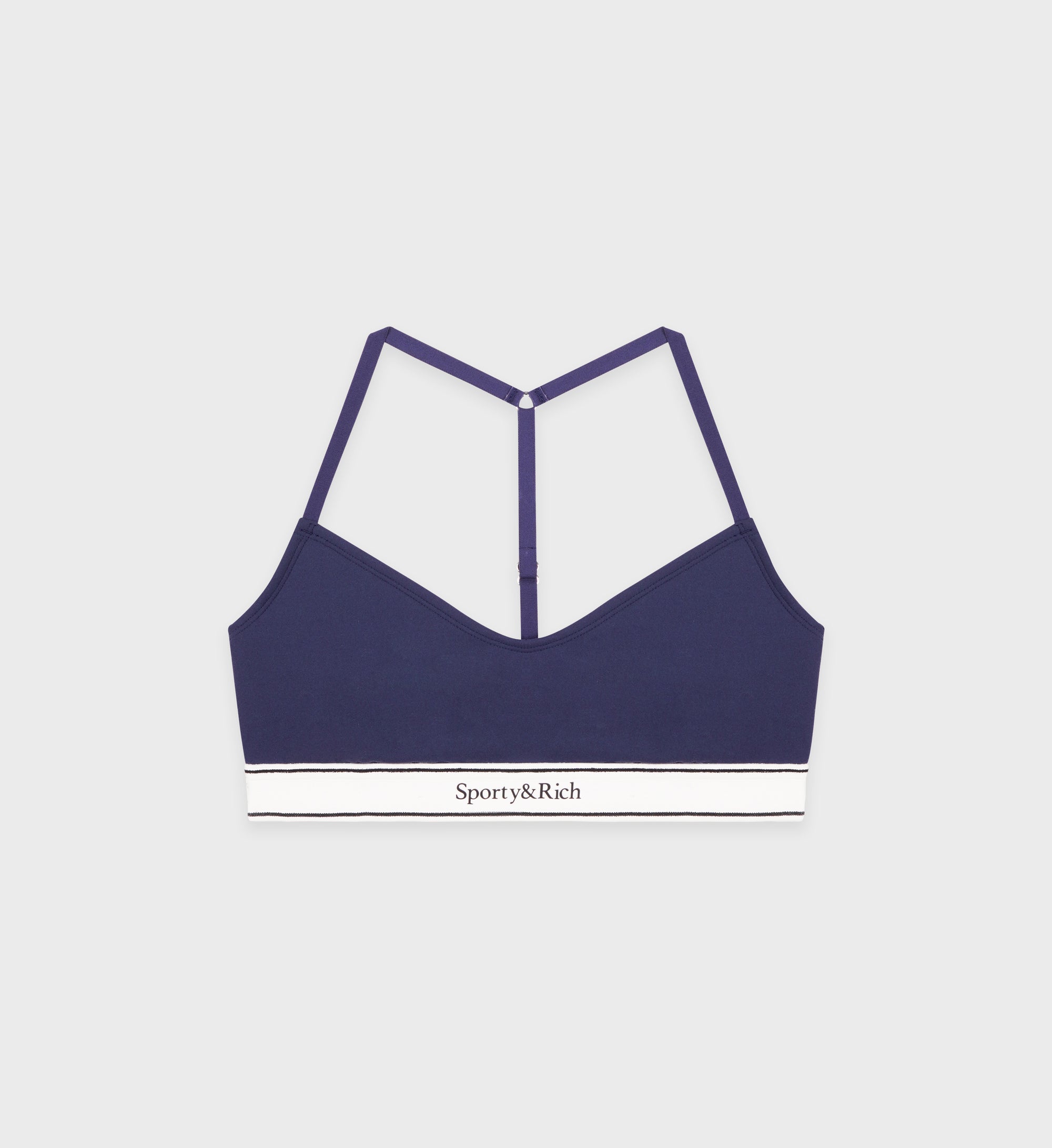 Serif Logo Sports Bralette - Navy