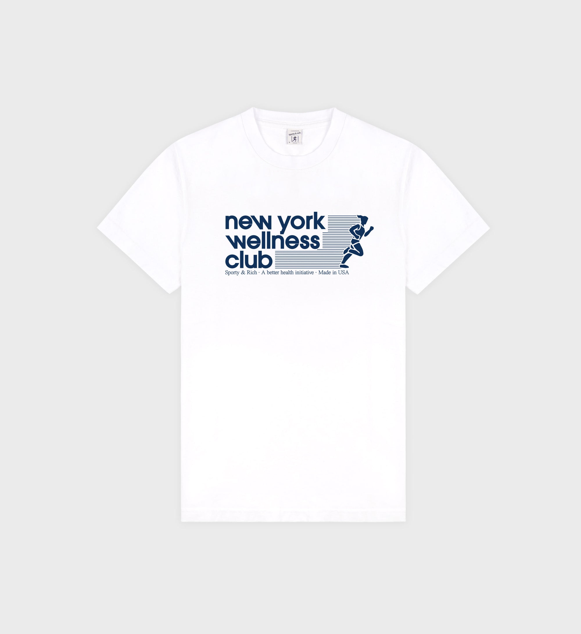 USA Wellness T-Shirt - White/Navy