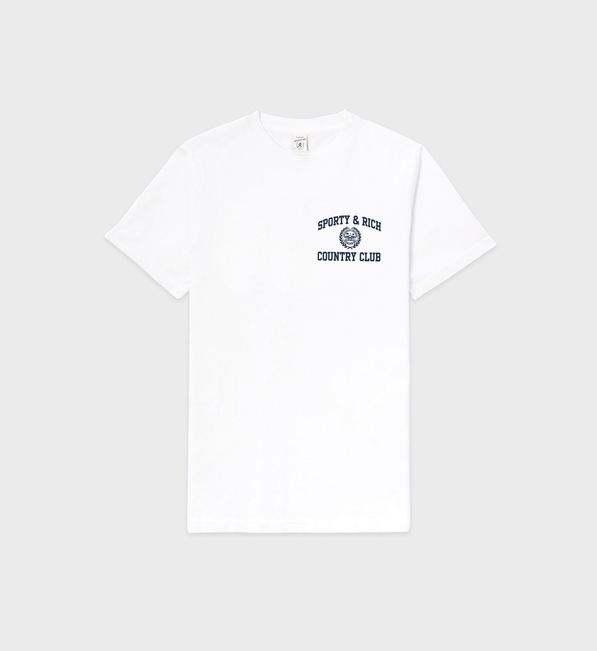 Varsity Crest T-Shirt - White/Navy