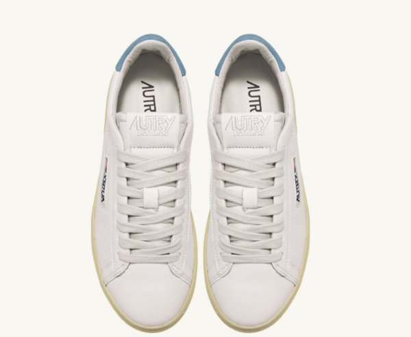 Dallas Low Sneakers in Leather color White and Blue