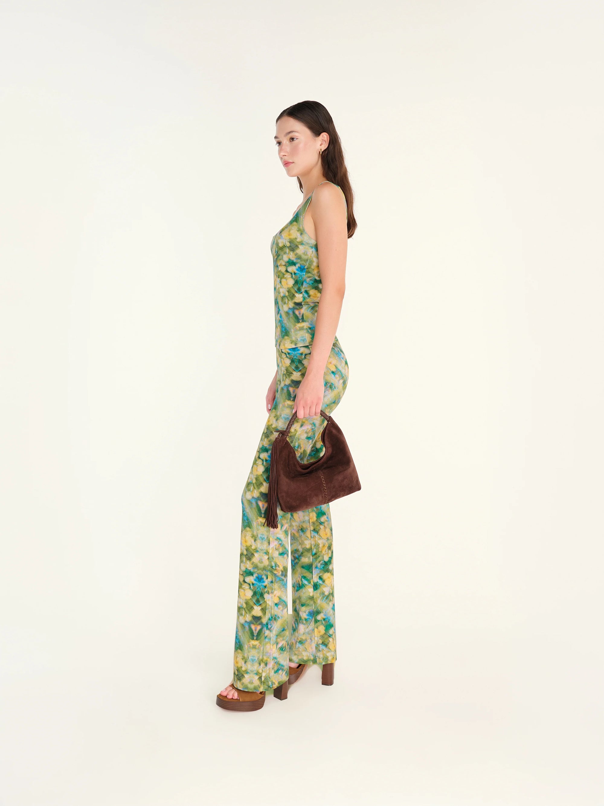 FLO - Floral printed flare-leg pants